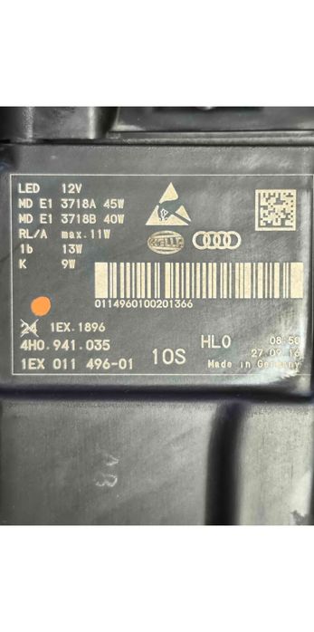 Ótica / Farol Esquerdo AUDI A8 D4
