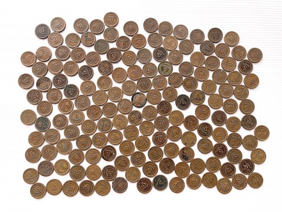 Lote de 164 Moedas 5 Centavos 1927