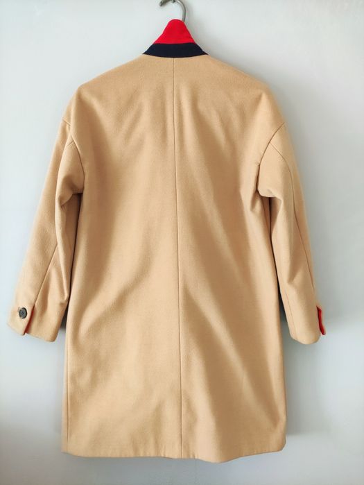 Świetny klasyczny elegancki płaszcz XS 34 TopShop Petit oversize kołni