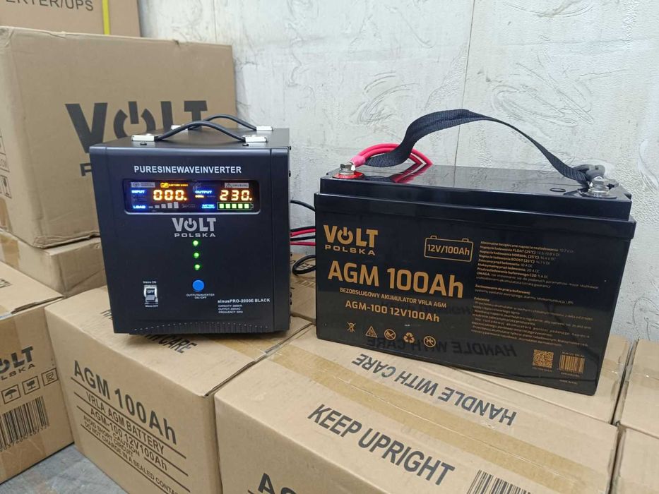 Інвертор VOLT POLSKA SINUS PRO 2000W 12V (інвертер+зарядний 2в1) ДЖБ