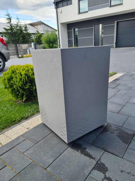 Doniczka, Kwietnik Eco Recycled wysoki Lamela z serii Karo