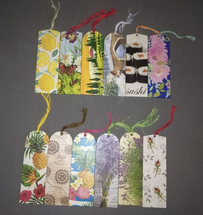 Zakładka do książki decoupage jednostronna