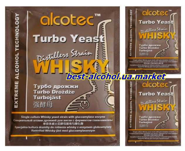 Дріжджі для віскі Alcotec TURBO Whisky 3 штуки.