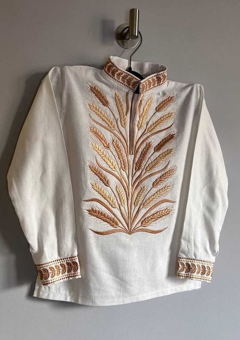 Вишиванка для хлопчика з довгим рукавом святкова сорочка для школи