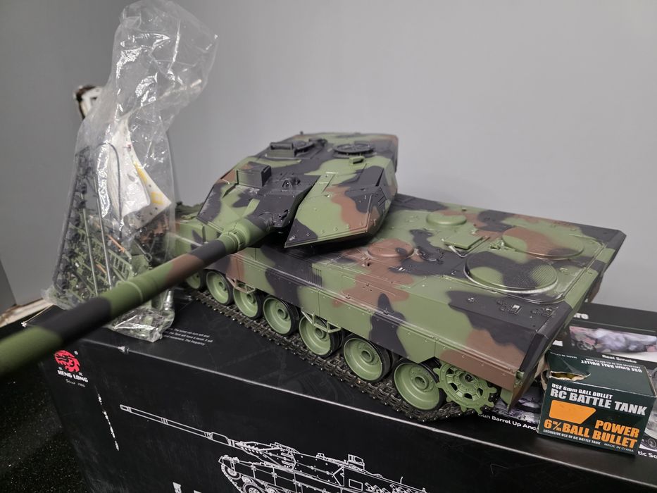 Czołg 2A6 LEOPARD 1:16 Heng Long dym V.7.0,2,4Ghz