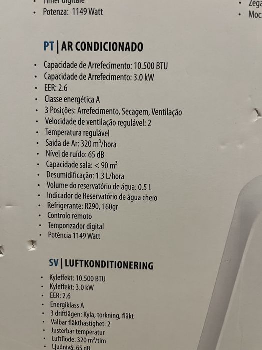 Ar condicionado portátil Tristar