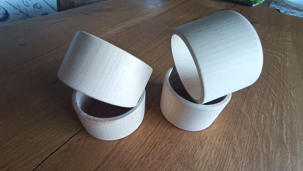 Bransoletki drewniane do decoupage 4 szt