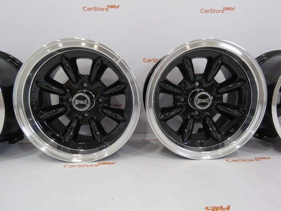 Jantes Ultralite 13x7 ET10 4x101.6 Pretas + Aba Polida