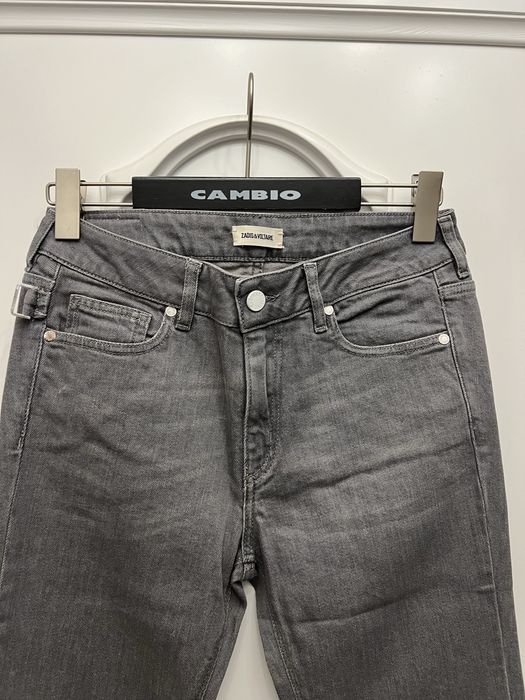 ZADIG & VOLTAIRE piękne jeansy damskie rurki, grafitowe