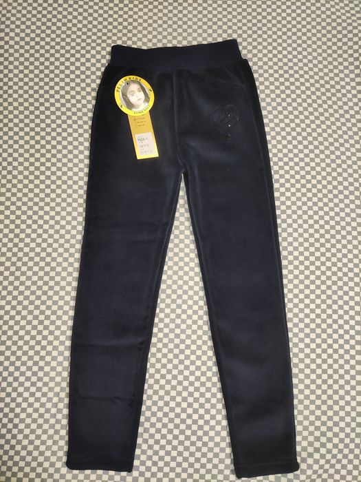 Велюрові теплі лосини-брюки на худеньку дівчинку 122,128, 134 см