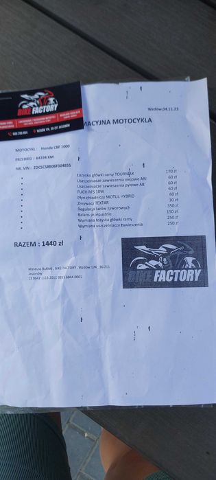Honda CBF 1000 2008r. pierwszy właściciel w PL