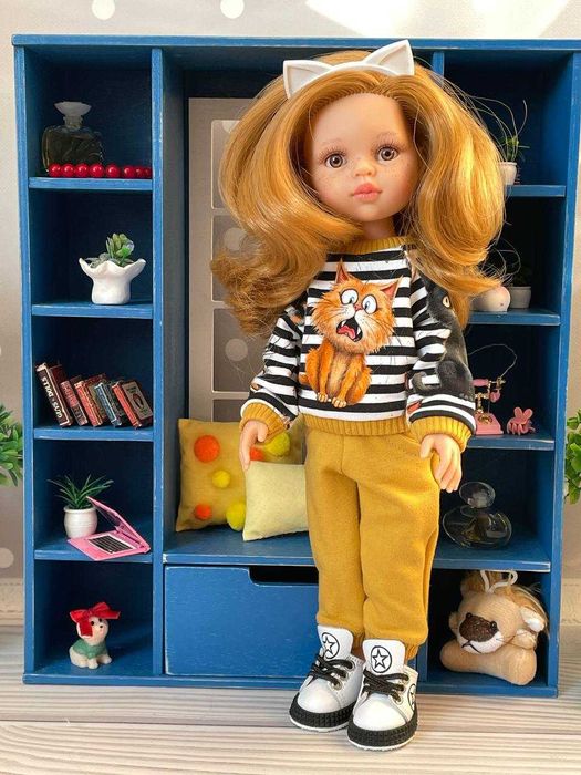 Лялька кукла Даша 14803 Paola Reina, 32 см у костюмі Котика