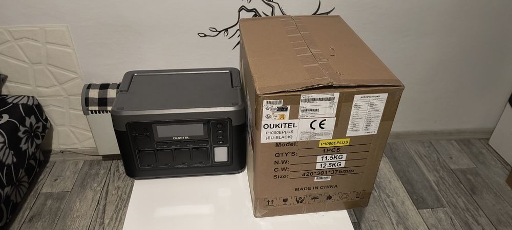 Magazyn energii OUKITEL P100EPLUS, NOWY, 1024Wh lub 1548Wh, panel solarny, aplikacja Wifi, fotowoltaika, wysyłka