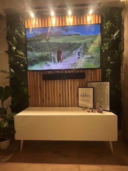 Szafka rtv biala połysk 160 cm