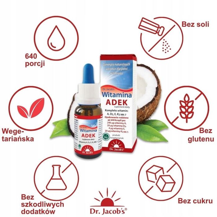 Witamina ADEK w kroplach 20 ml Dr. Jacob's
