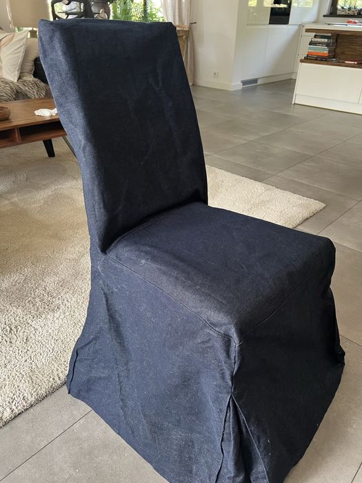Komplet  4 jeansowych pokrowców na krzesła Ikea