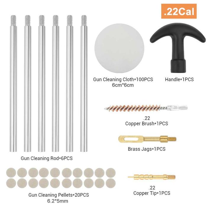 Набір для чищення ствола АК-74 (5,45), M4/AR-15 (5,56): шомпол/йорж/вишер