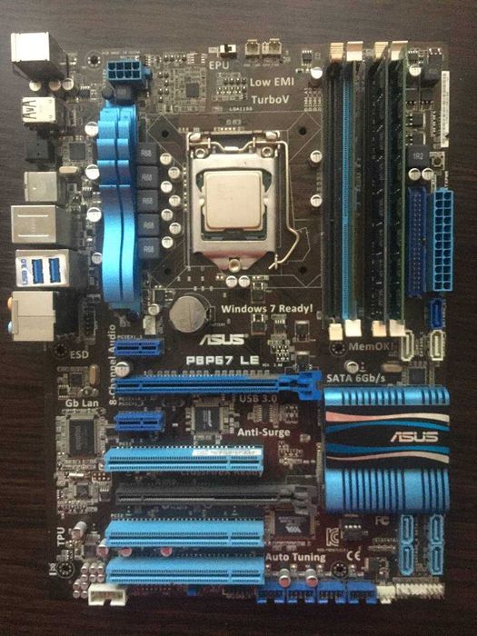 Комплект. Asus P8P67 LE + 16GB RAM(2x4+ 1x8) + i5 2400
