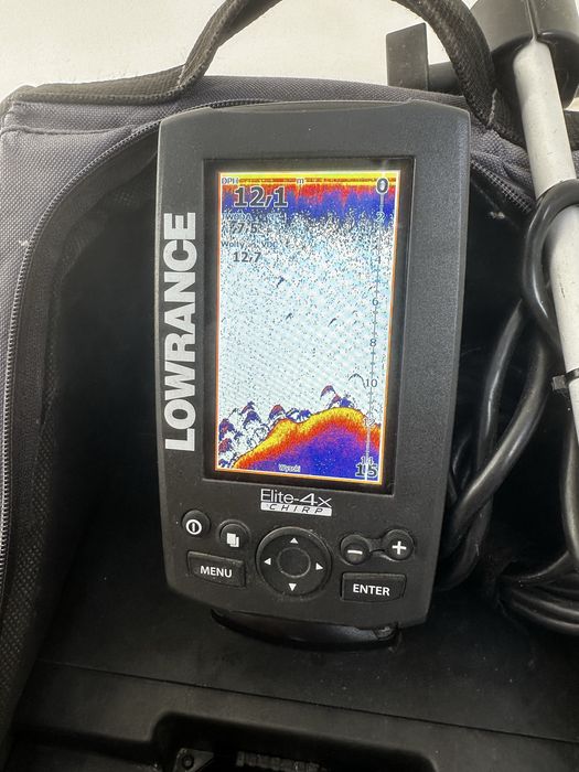 Echosonda Lowrance Elite-4x CHIRP + torba, przetwornik, ramię (Gotowy zestaw!)