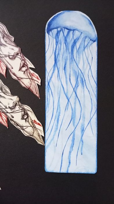 Bookmark Marcador de livros desenhados e feitos à mão