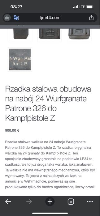 Skrzynka amunicyjna , rzadka na granaty