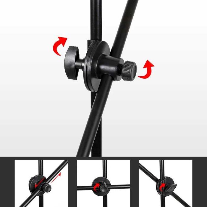 Штатив стійка журавель посилений для телефону/кільцевої лампи горизонт