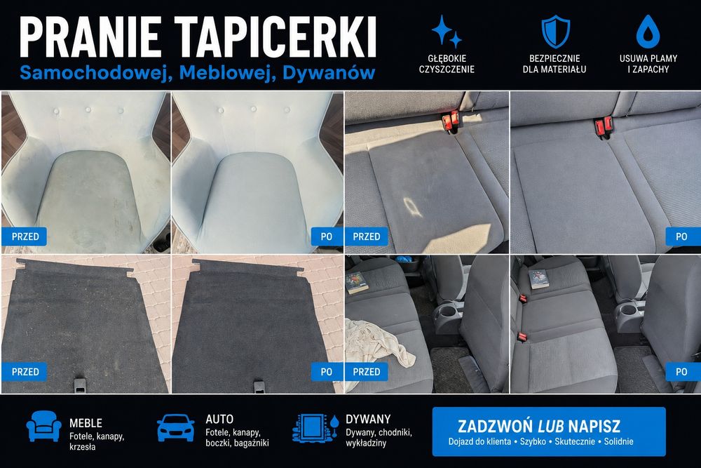Pranie czyszczenie tapicerki,Narożnika, Sofy, Kanapy krzesła, dywanu+ ozonowanie pomieszczeń