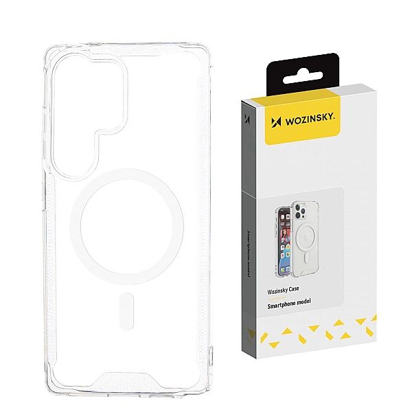Etui Wozinsky Clear Corner Case MagSafe na Samsung Galaxy S25 - przezr