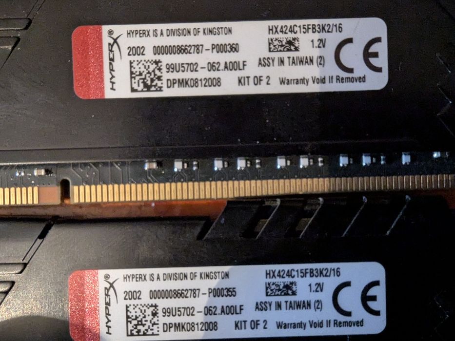 Kingston DDR4 16GB (2X8GB) 2400Mhz HyperX FURY (HX424C15FB3K2/16)