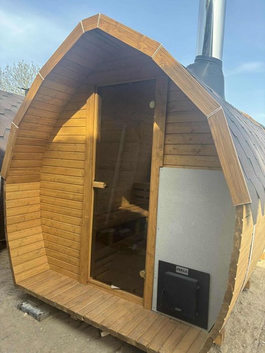 Sauna Ogrodowa piec opalany drewnem