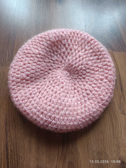 Beret ręcznie robiony wełna