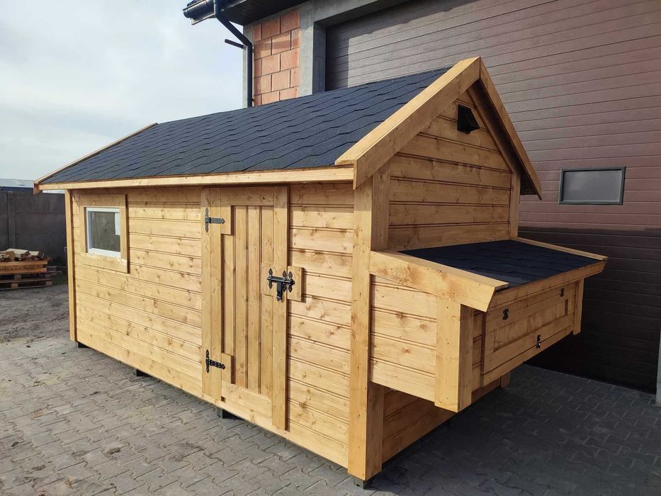 Kurnik dla kur, kaczek Gęsi 5mx2mx2,2mh Producent WoodStuff OCIEPLONY