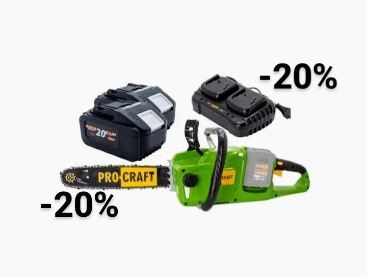 Акумуляторна ланцюгова пилка Procraft PCA42/2 без АКБ