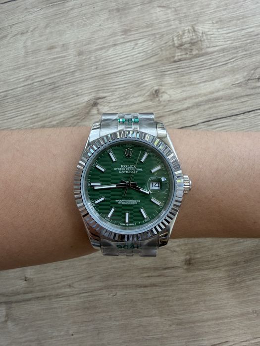 Rolex Datejust Green Honeycomb Dial