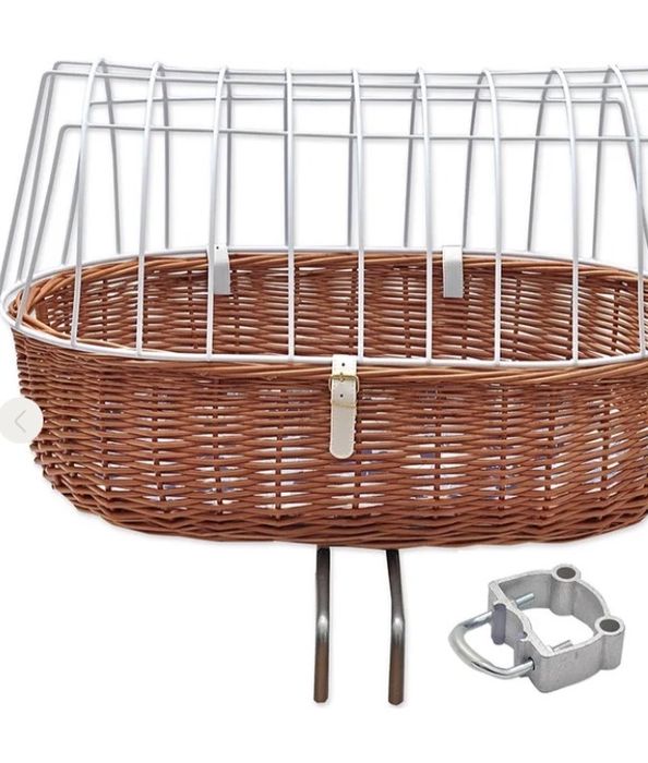 kosz na rower, z kratką ochronną