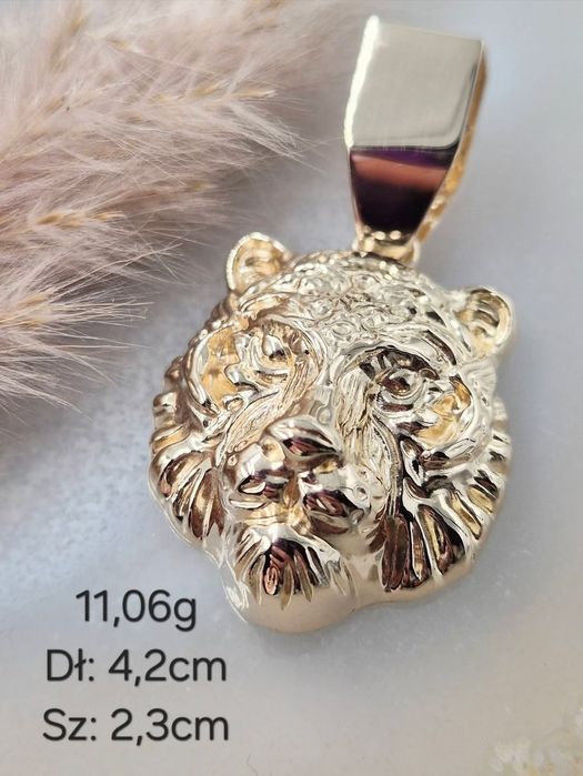 Złota przywieszka lew 585 14k NOWA