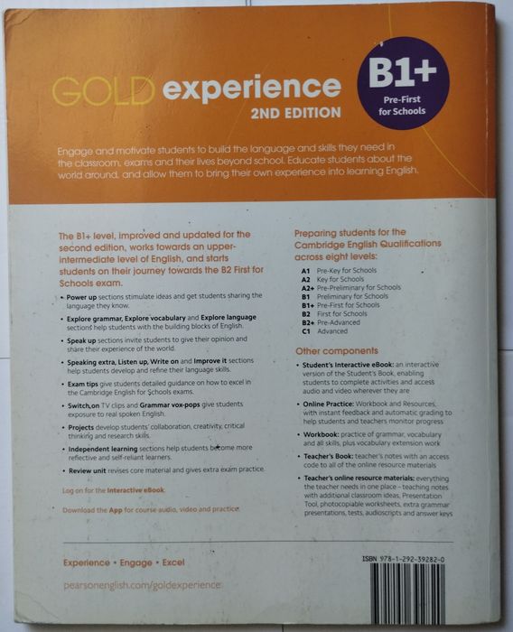 Gold experience B1+ Student's book język angielski 
Stan: bardzo dobry