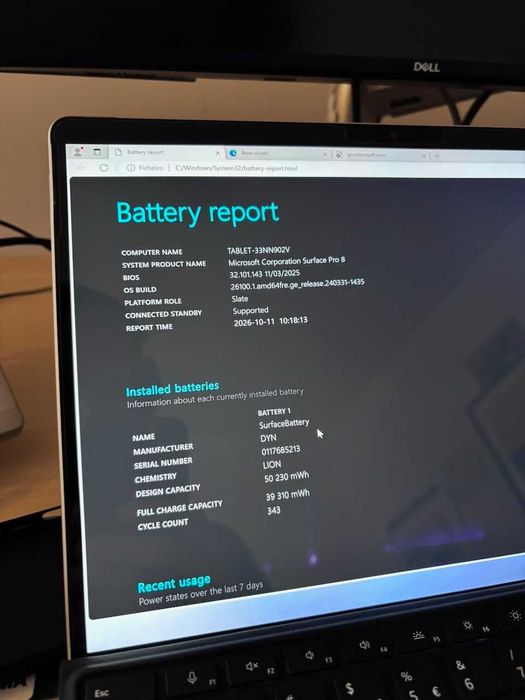 Microsoft Surface Pro 8 com 16GB e 256G