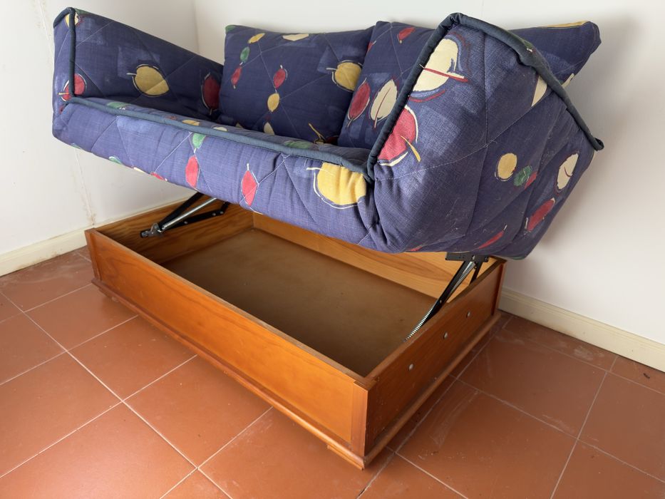 Sofá Cama 180cm Individual com Arrumação