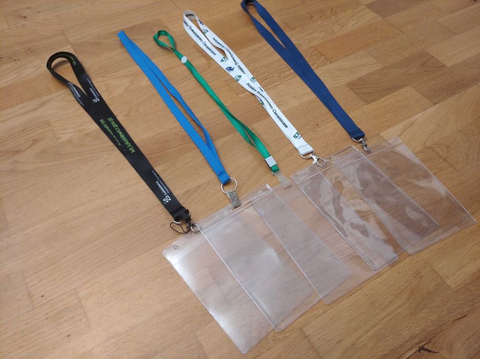 Identyfikatory plakietki 5 szt smyczy okładka etui holder przepustki