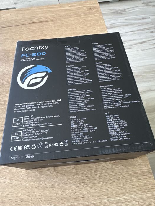 Sluchawki gamingowe Fachixy FC 200 nowe RGB mikrofon PC PS Xbox