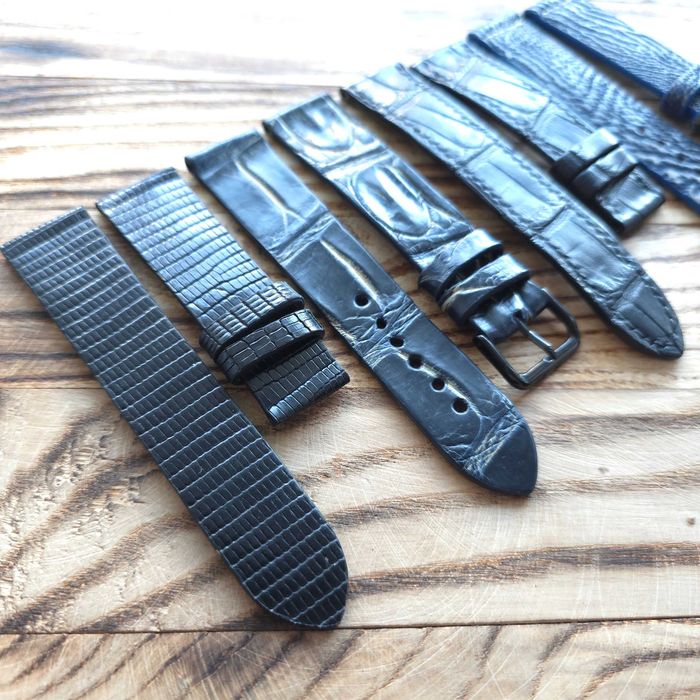 Ремешок для часов крокодиловая 22мм: шкіра крокодила, пітона, варана