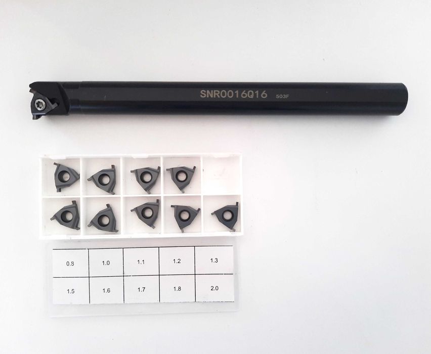 Nóż tokarski do kanałków rowków 16 mm plus 10 płytek