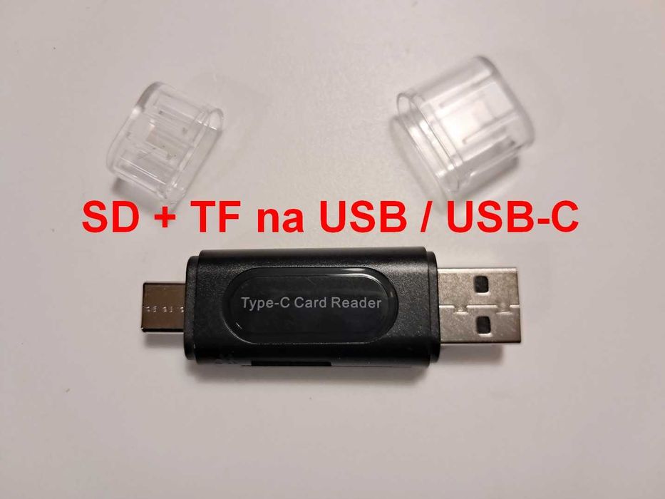 Praktyczny czytnik dla kart pamięci SD micro TF na złącze USB i USB-C