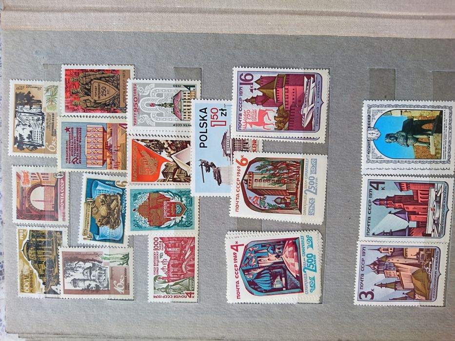 Альбом марок на тему олимпийские игры, космос, города, выставки.