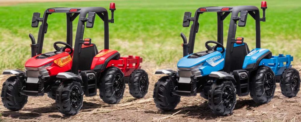 Ciągnik TRAKTOR JOHN DEERE 24V 400W Przyczepa Auto Akumulator 3 DZIECI