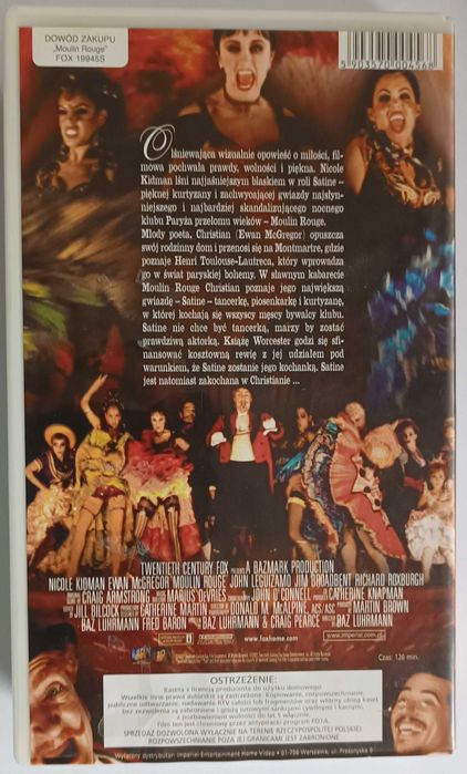 "Moulin Rouge" film na VHS