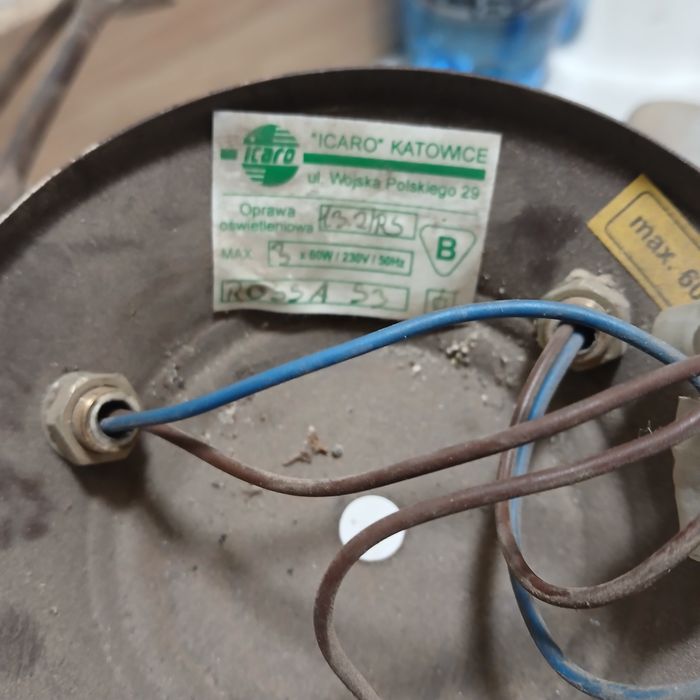 Lampa trójramienna mosiężna