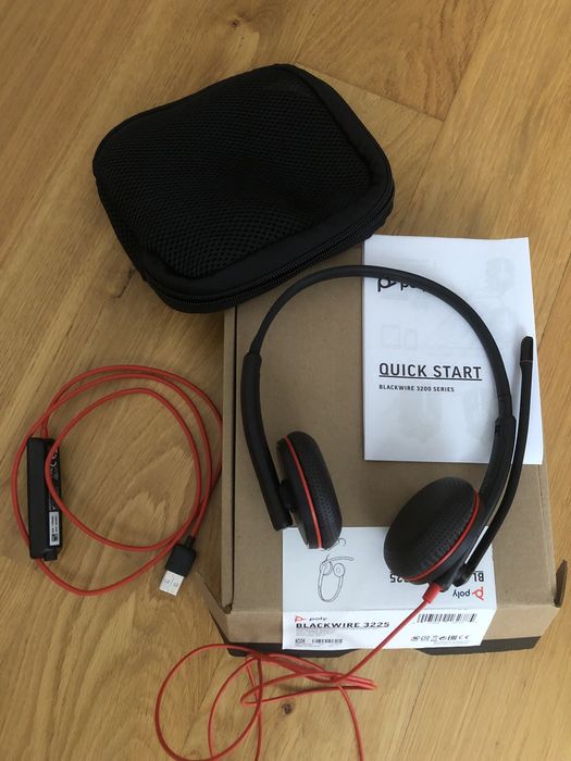 Słuchawki przewodowe Plantronics Blackwire C3225 USB-A pałąk