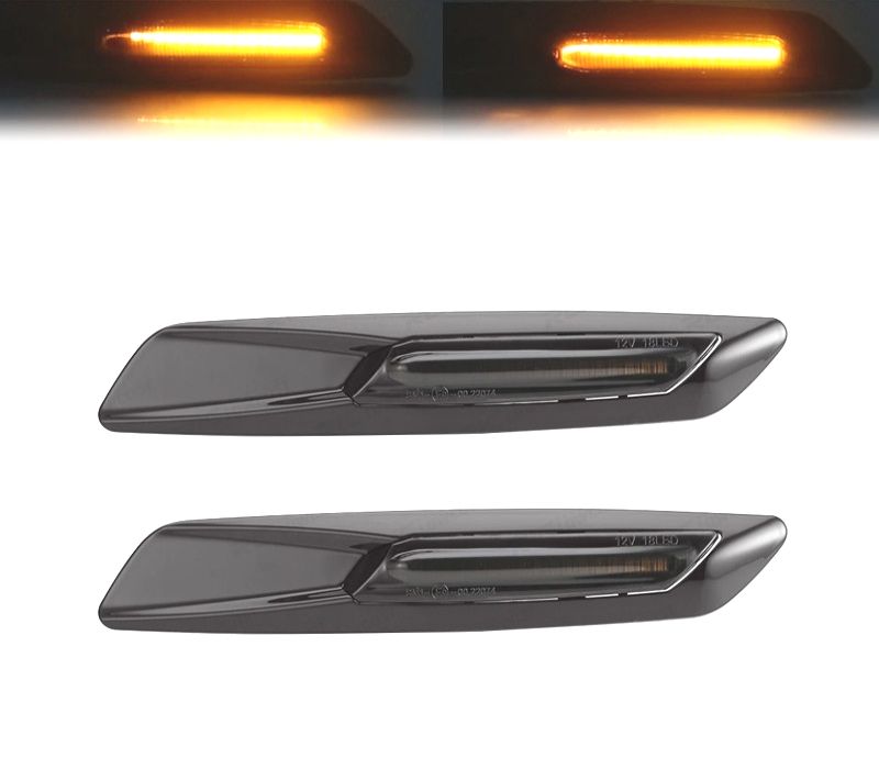 PISCAS LATERAIS DINAMICOS LED BMW E82 E81 E88 E87 E90 E91 E92 E93 E60 E61 E84 ESCURECIDOS